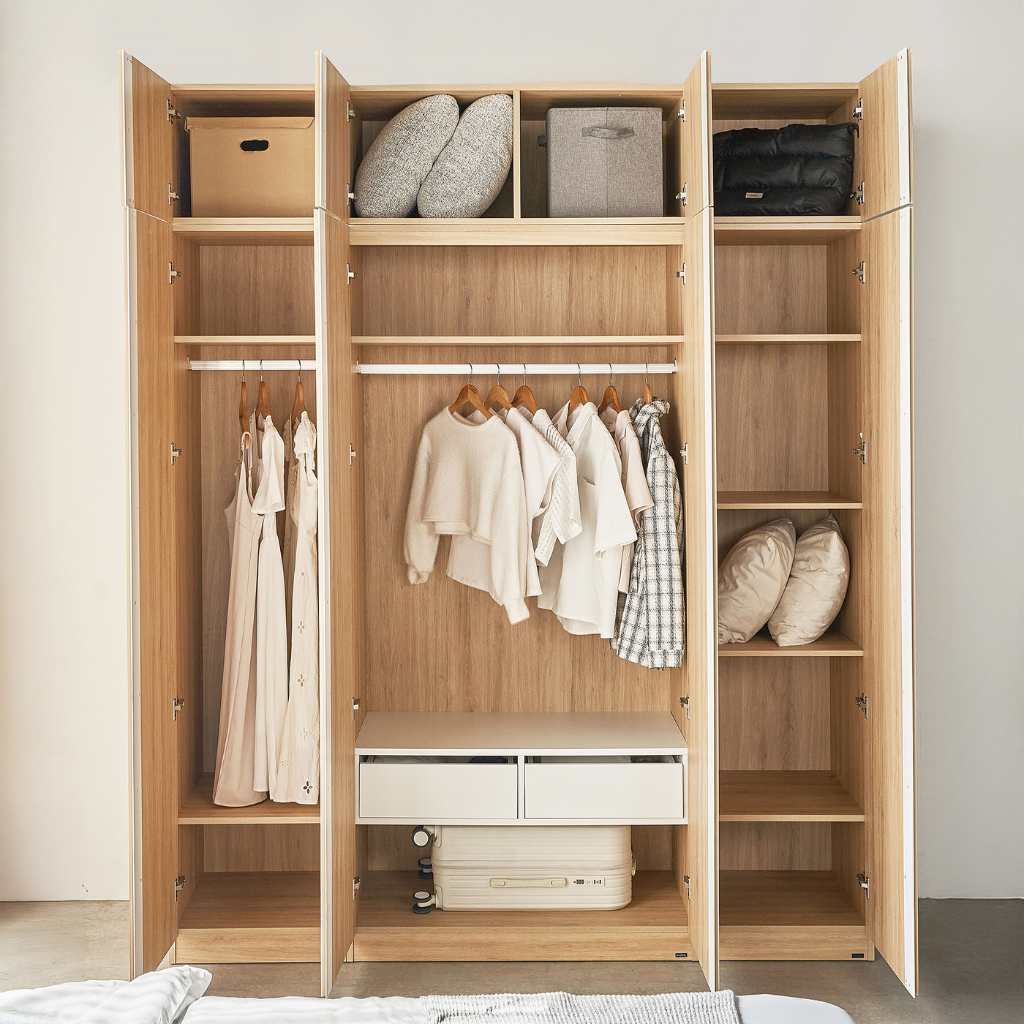 Set Tủ Quần Áo Kèm Tủ Nóc 2m5 VIENNA