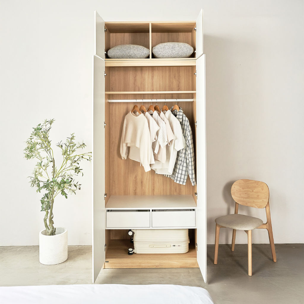 Set Tủ Quần Áo Kèm Tủ Nóc 2m5 VIENNA