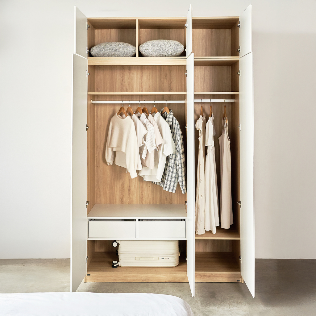 Set Tủ Quần Áo Kèm Tủ Nóc 2m5 VIENNA