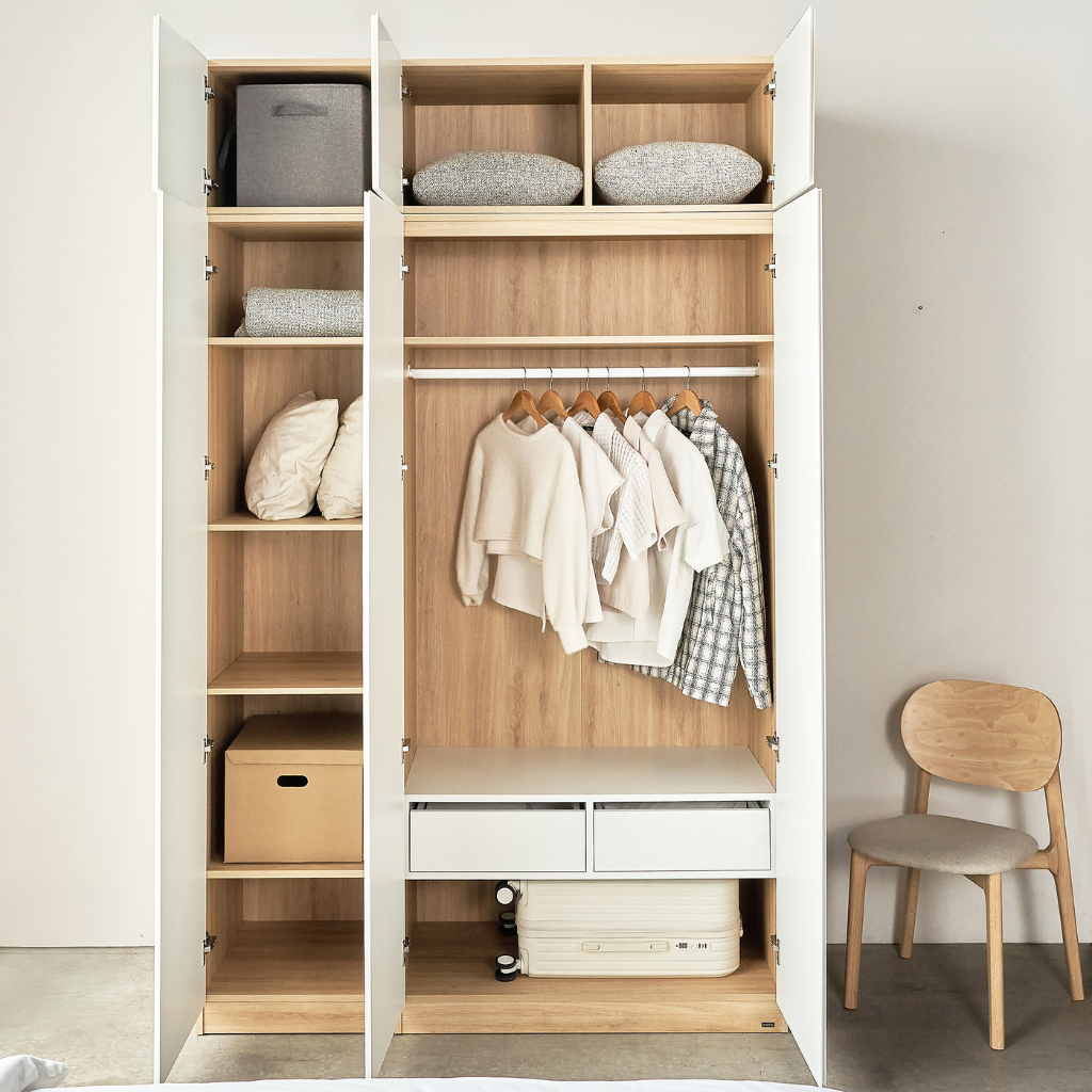 Set Tủ Quần Áo Kèm Tủ Nóc 2m5 VIENNA