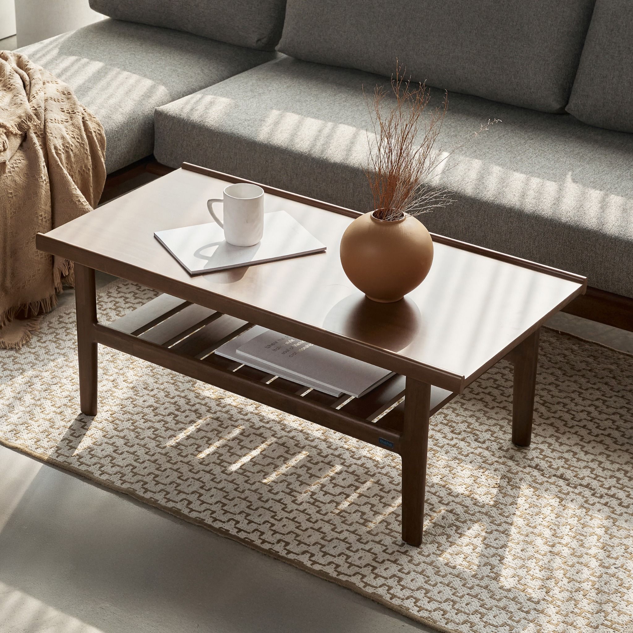 Bàn Sofa - Bàn Cafe - Bàn Trà Gỗ Thông MOHO VLINE 501