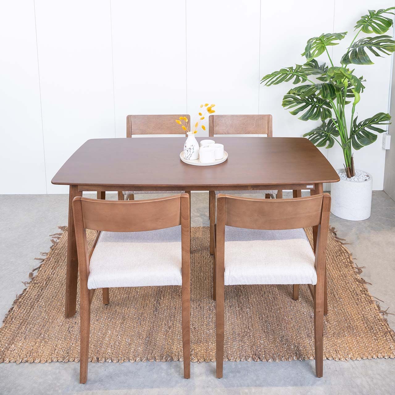 Bộ Bàn Ăn Gỗ 6 Ghế Cao Su MOHO OSLO 601