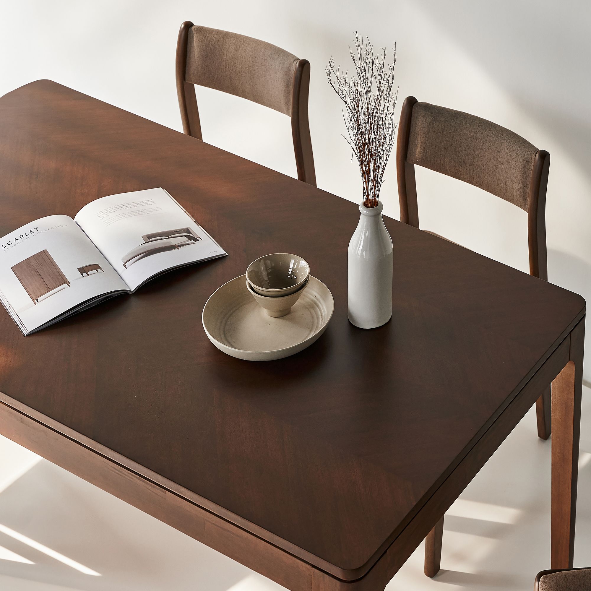 Bàn Ăn Gỗ Cao Su Tự Nhiên HOBRO 301 (Màu nâu 160)
