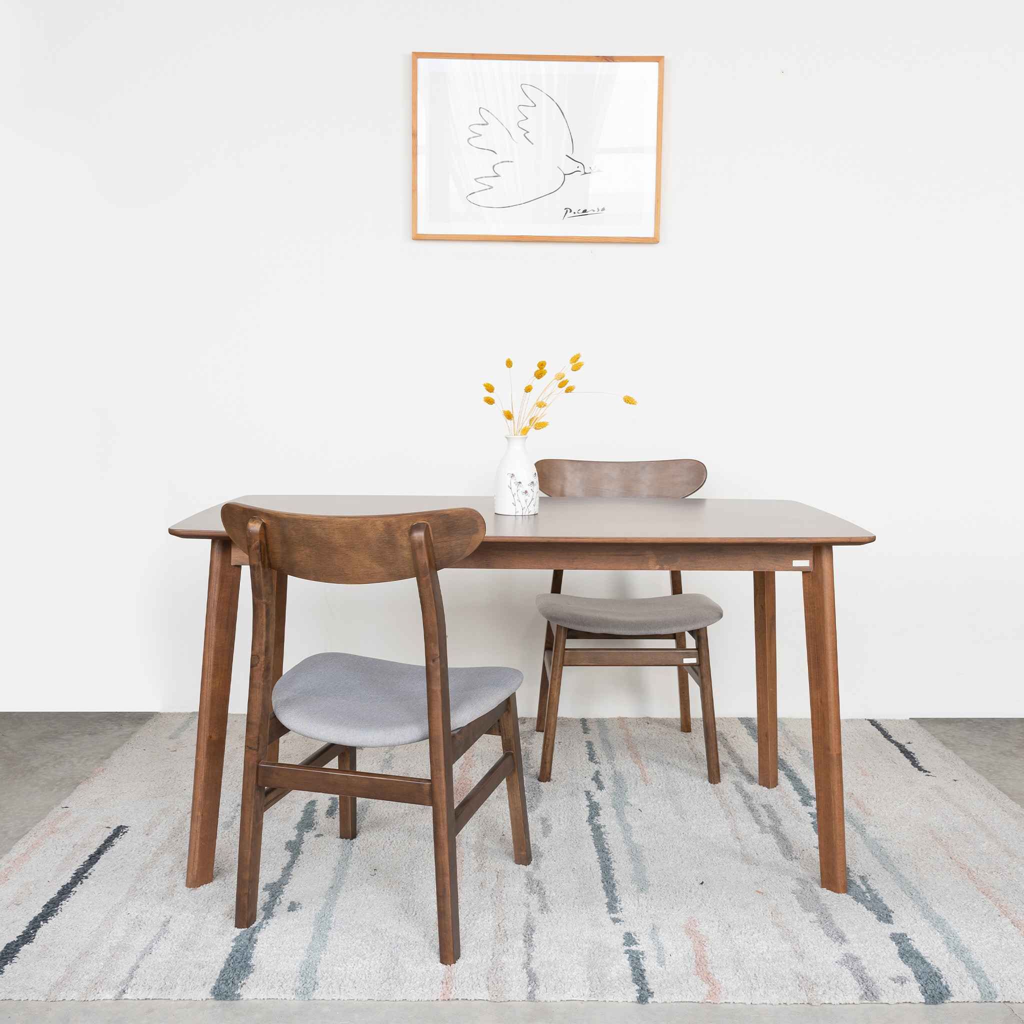 Bộ Bàn Ăn Gỗ 6 Ghế Cao Su MOHO OSLO 601