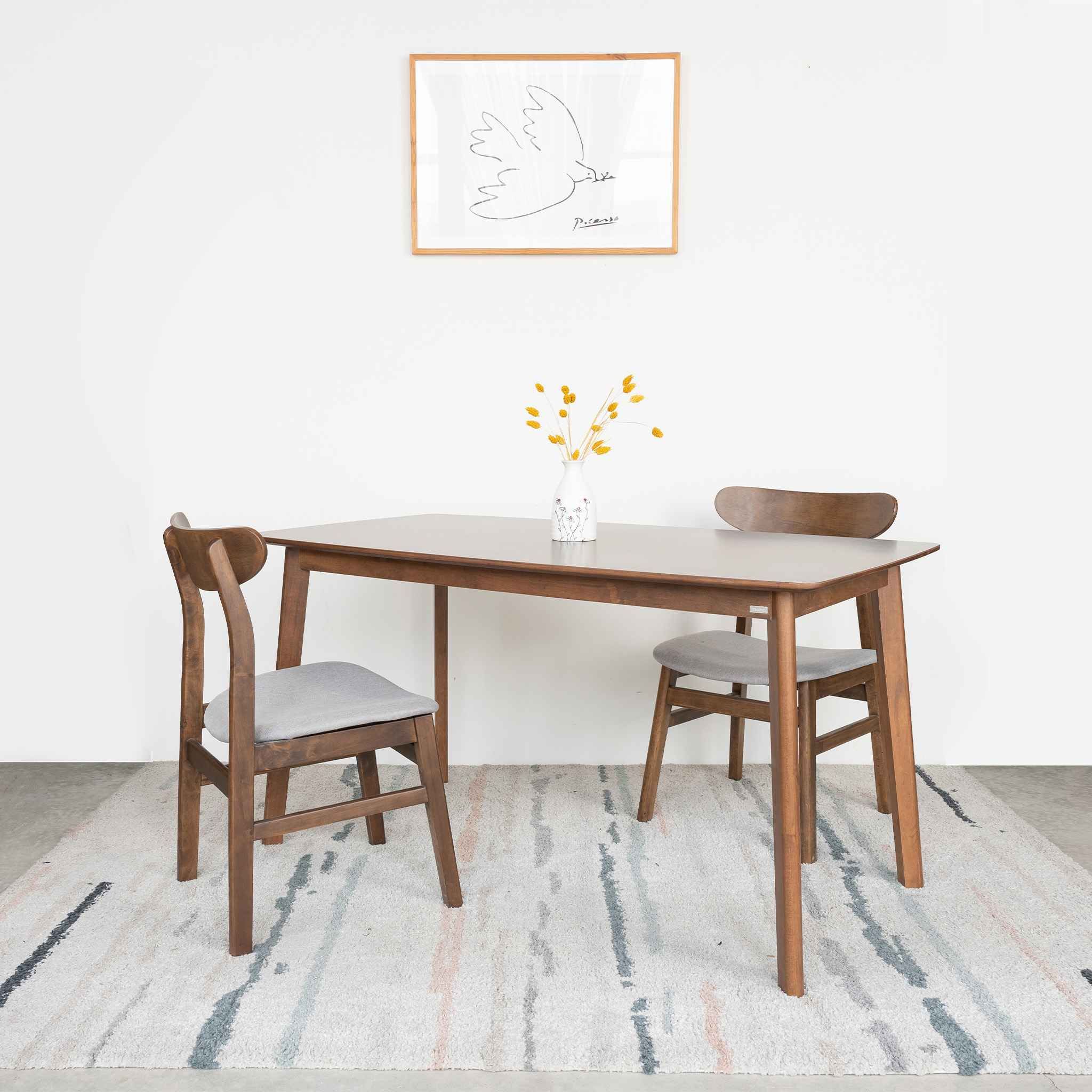 Bộ Bàn Ăn Gỗ 6 Ghế Cao Su MOHO OSLO 601