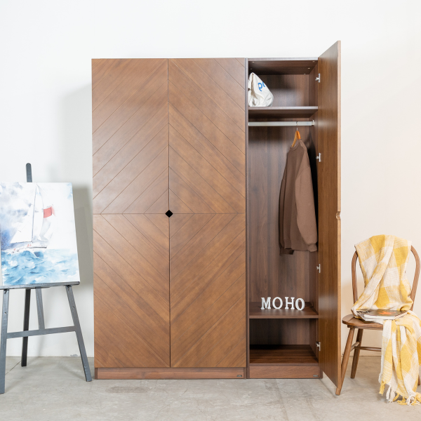 Set Tủ Quần Áo Gỗ MOHO HOBRO 301 3 Cánh Thanh Treo