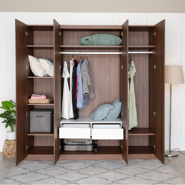 Set Tủ Quần Áo Gỗ MOHO VIENNA 201 4 Cánh 4 Màu