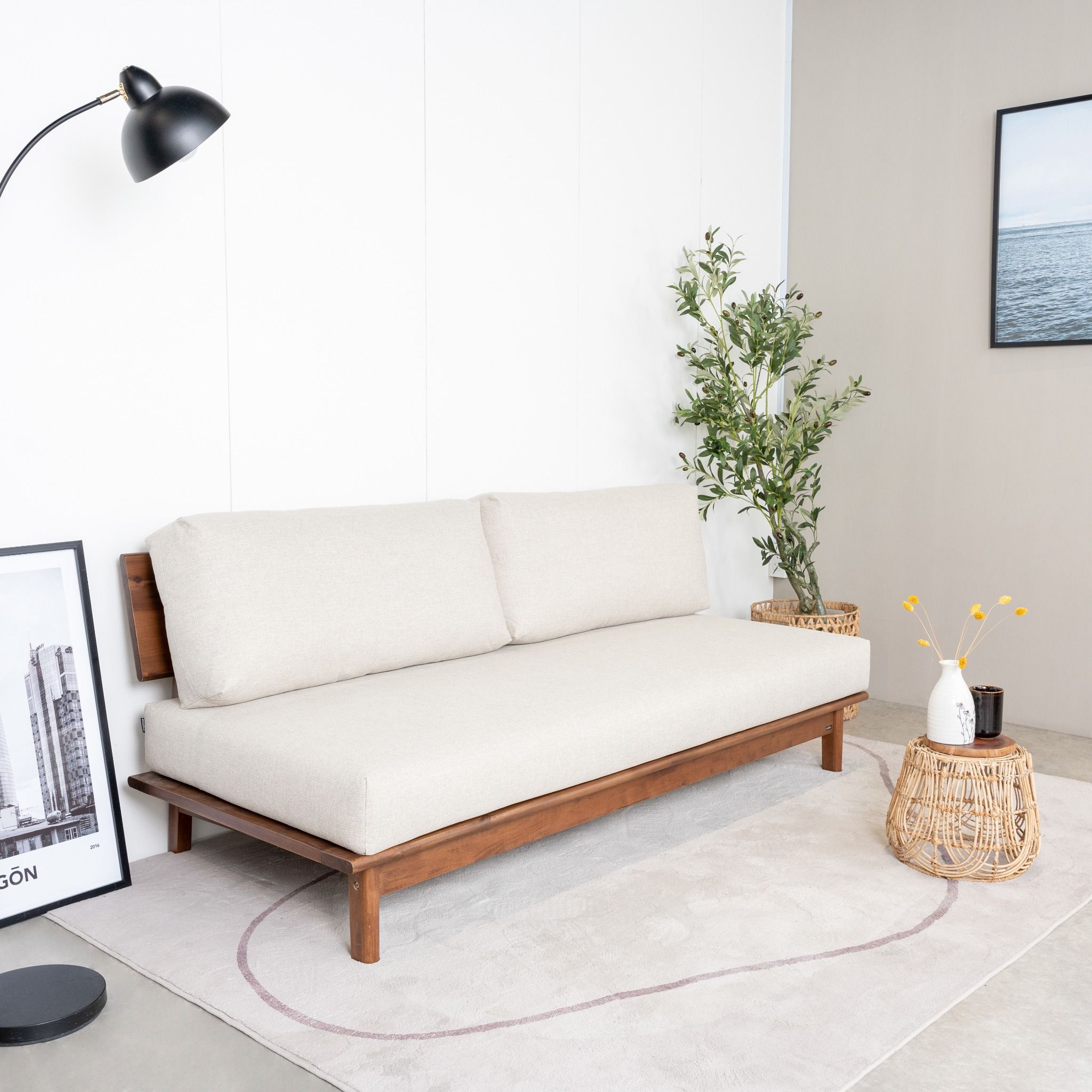 Ghế Sofa Gỗ Tràm Tự Nhiên MOHO VLINE 601