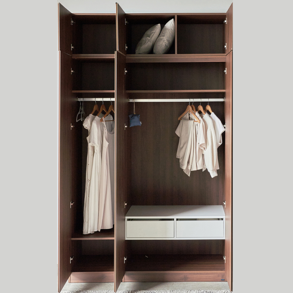 Set Tủ Quần Áo Kèm Tủ Nóc 2m5 VIENNA