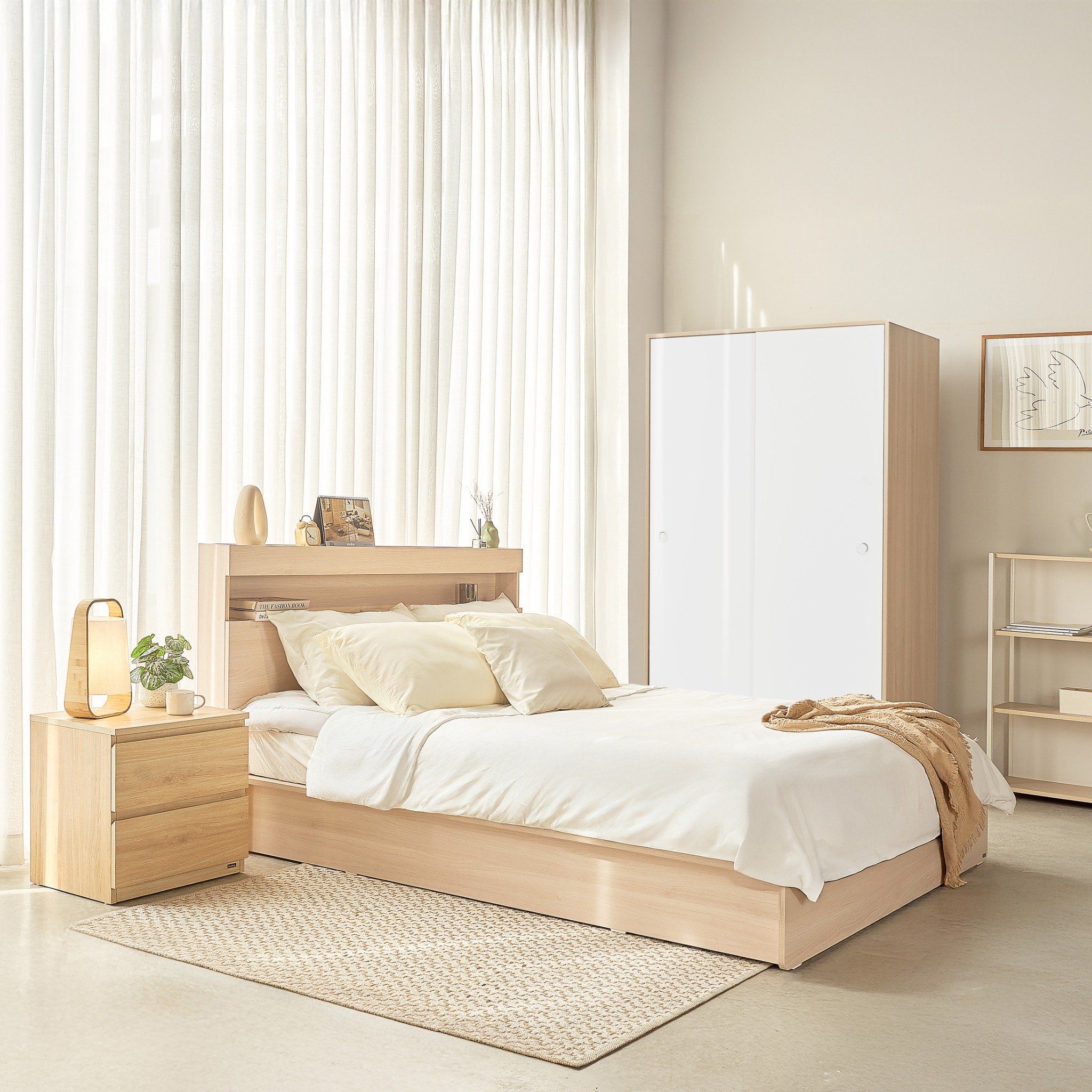 Combo Giường Có Hộc - Tủ Quần Áo VIENNA