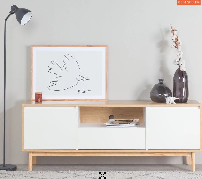 Tủ Kệ Tivi Gỗ MOHO OSLO 201 (Màu tự nhiên/Trắng 160)