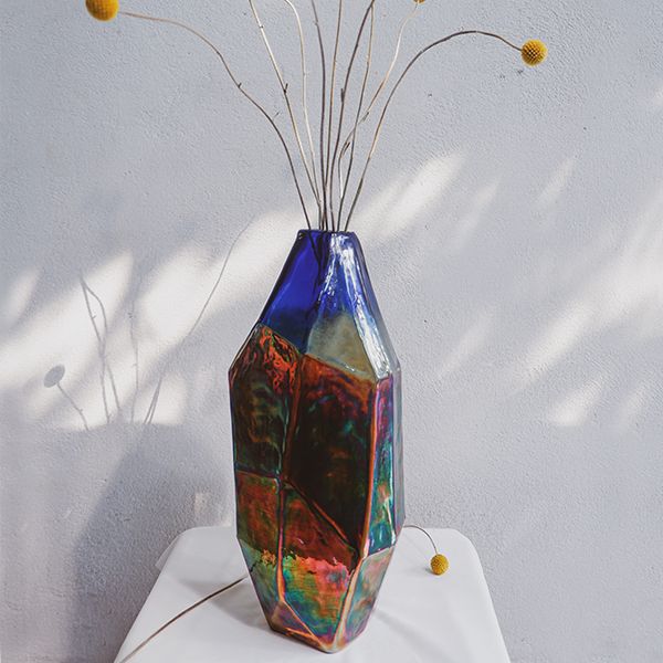 Bình Hoa Thủy Tinh Inlaid Pearl Vase
