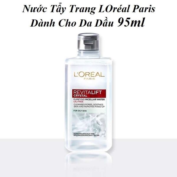 Nước Tẩy Trang L’Oréal Paris Revitalift Crystal Purifying Micellar Water Cho Da Dầu