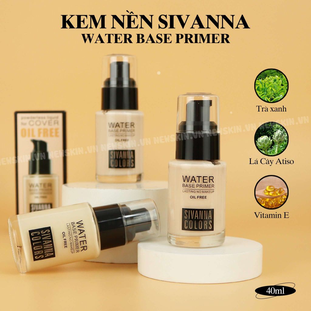 Kem Nền Sivanna Colors Water Base Primer SPF 35 PA+++ (Chai)