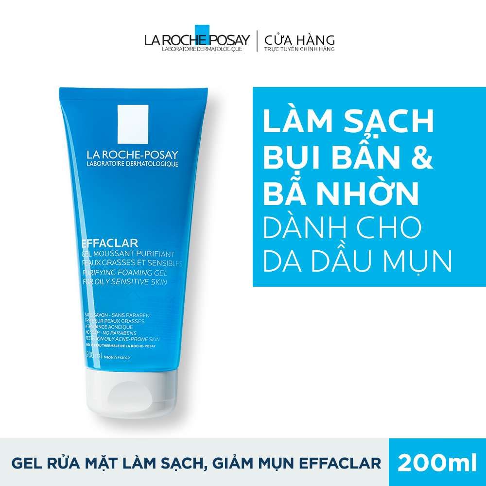 Sữa Rửa Mặt Dạng Gel Dành Cho Da Dầu, Da Nhạy Cảm La Roche-Posay Effaclar