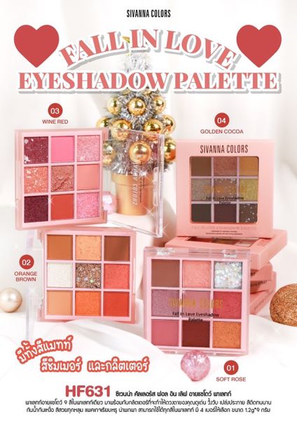 Phấn Mắt 9 Ô Sivanna Colors Fall In Love Eyeshadow Palette