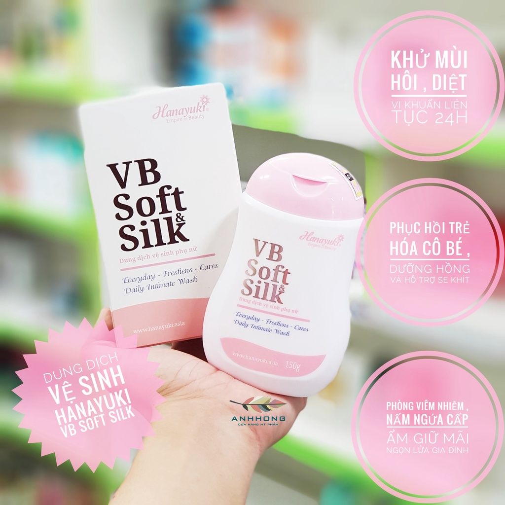 Dung Dịch Vệ Sinh Hanayuki VB Soft Silk 150g ( hồng)