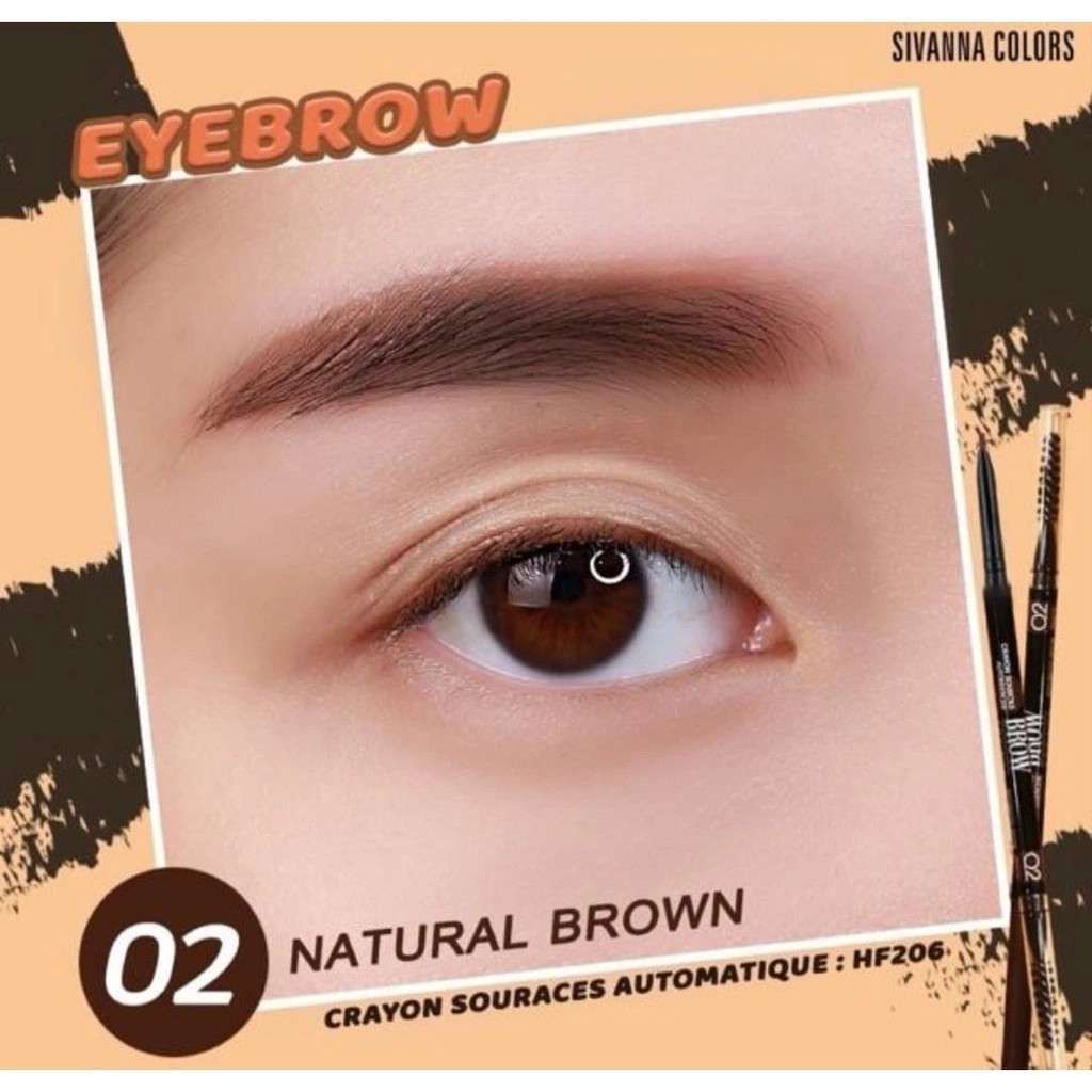 Chì Kẻ Mày Sivanna Colors Crayon Sources Automatique Eyebrow Pencil