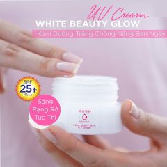 Kem Dưỡng Trắng Da Chống Nắng Ban Ngày Senka White Beauty Glow UV Cream SPF 25 PA ++ 50g