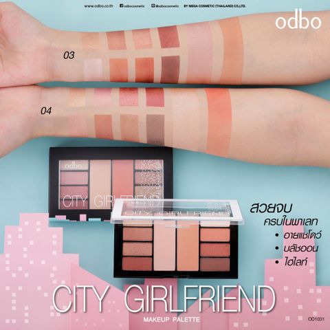 Bảng Phấn Mắt Nhũ Odbo City Girdfriend OD1031