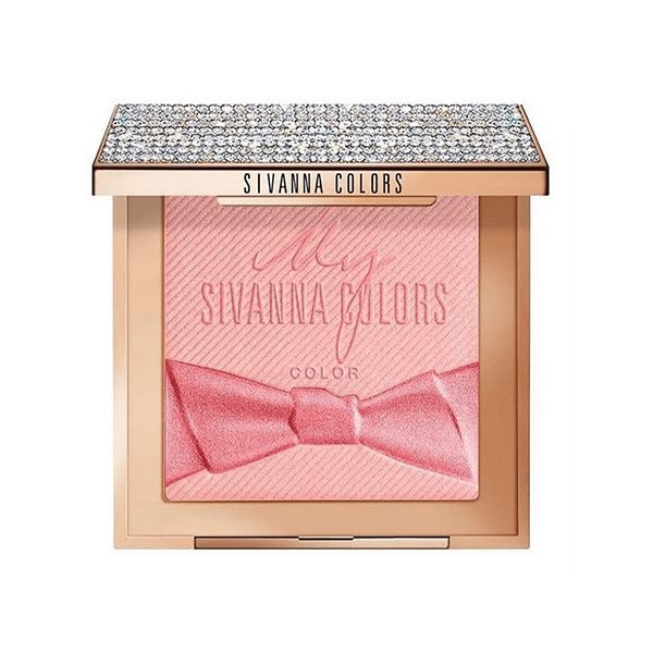 Phấn má Sivanna Colors Diamond Rose Essence Oil Blush (vỏ đính đá) HF4027