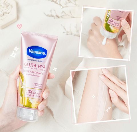 Sữa Dưỡng Thể Trắng Da Vaseline Healthy Bright Gluta Hya Serum Burst Lotion 10X Thái Lan 330ml