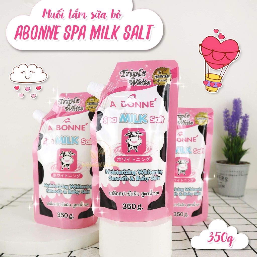 Muối Tắm Sữa Bò Abonne Spa Milk Salt 350g
