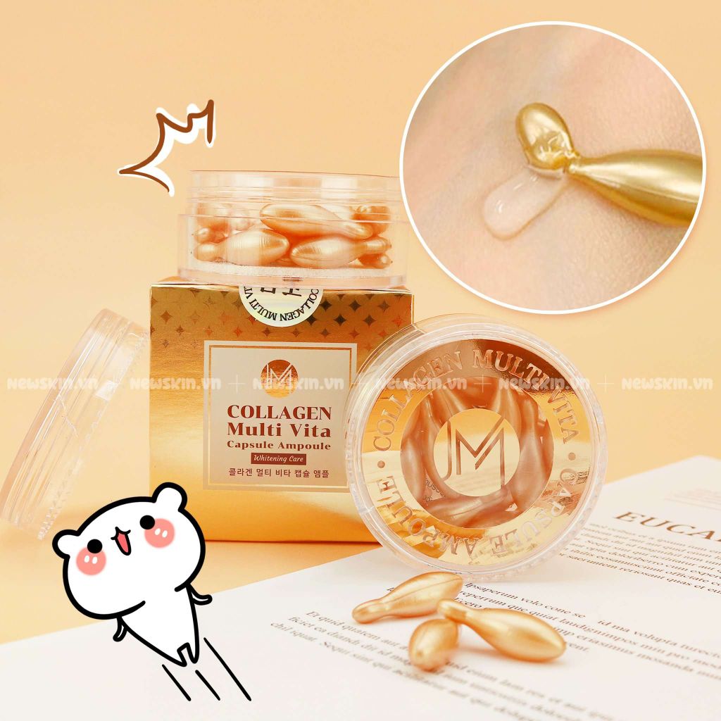 Viên Tinh Chất Collagen Tươi JM Multi Vita Capsule Ampoule Chống Lão Hóa, Giúp Da Trắng Hồng Mềm Mại