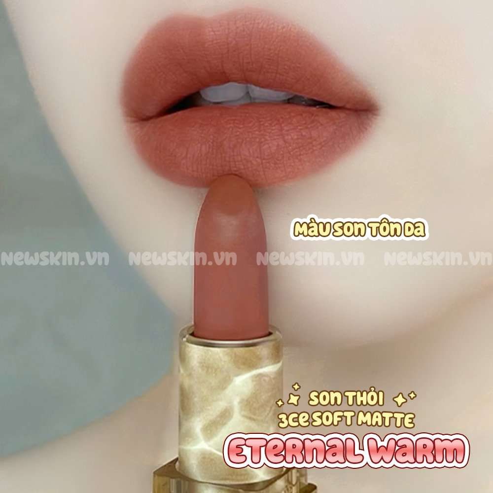 Son Thỏi 3CE Vỏ Trong Suốt 3CE Soft Matte Lipstick - Eternal Warm