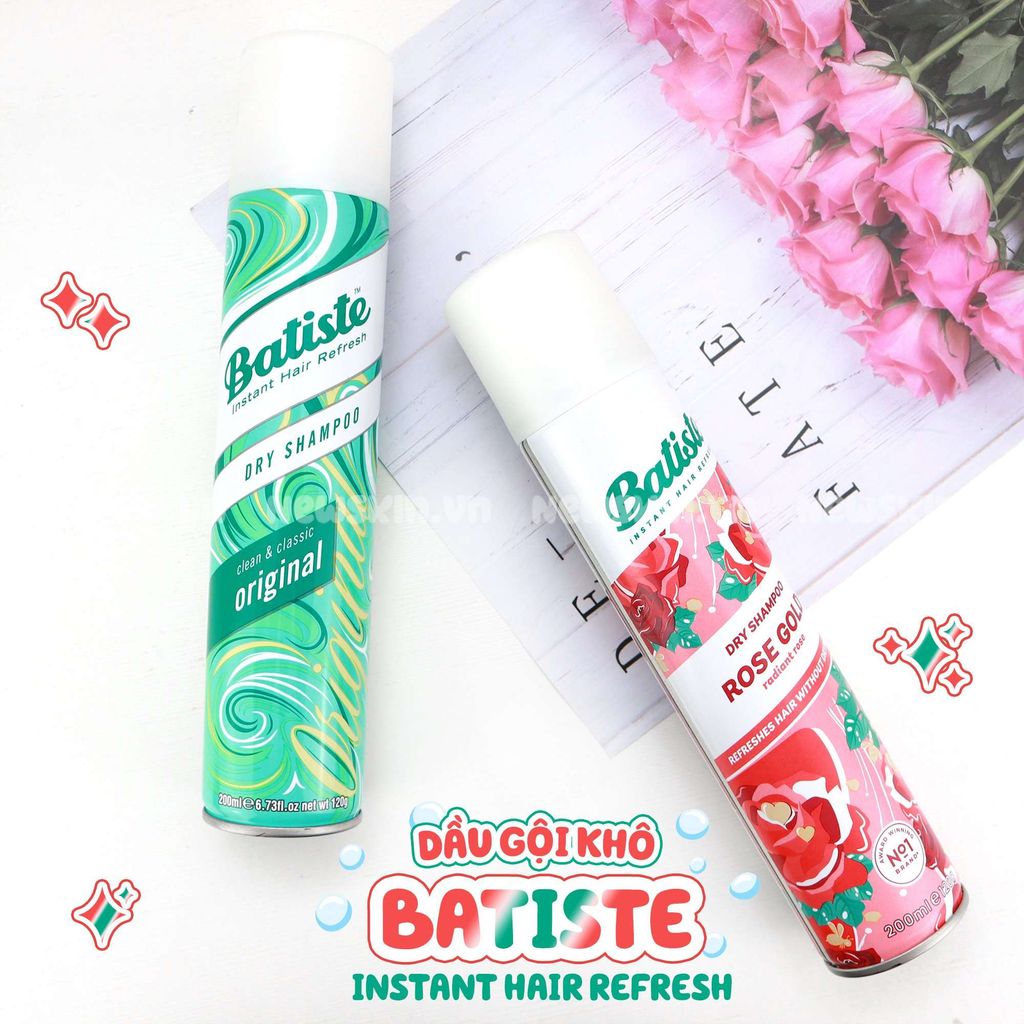 Dầu Gội Khô Làm Sạch Tóc Nhanh Chóng Batiste Dry Shampoo 200ml