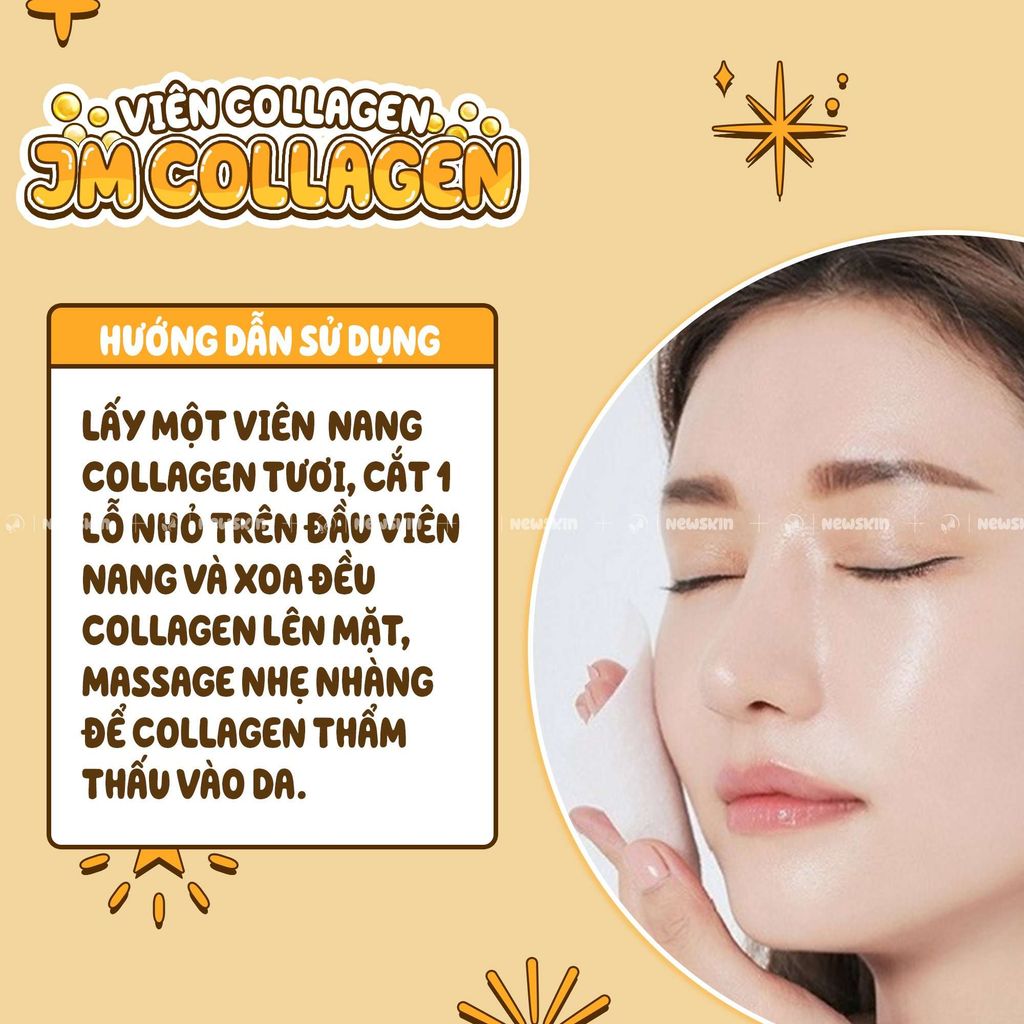 Viên Tinh Chất Collagen Tươi JM Multi Vita Capsule Ampoule Chống Lão Hóa, Giúp Da Trắng Hồng Mềm Mại