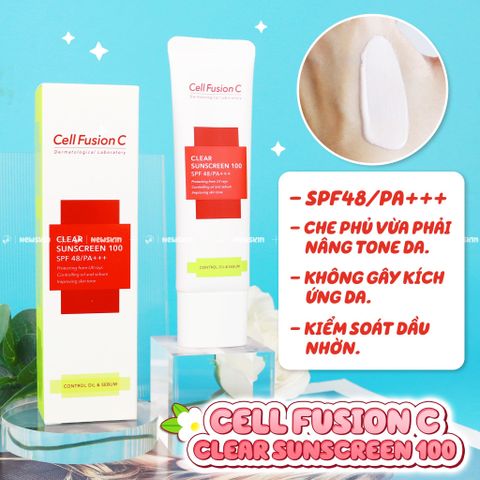 Kem Chống Nắng Cell Fusion C Laser Sunscreen 100 SPF50+/PA+++ 50ml ( đỏ)