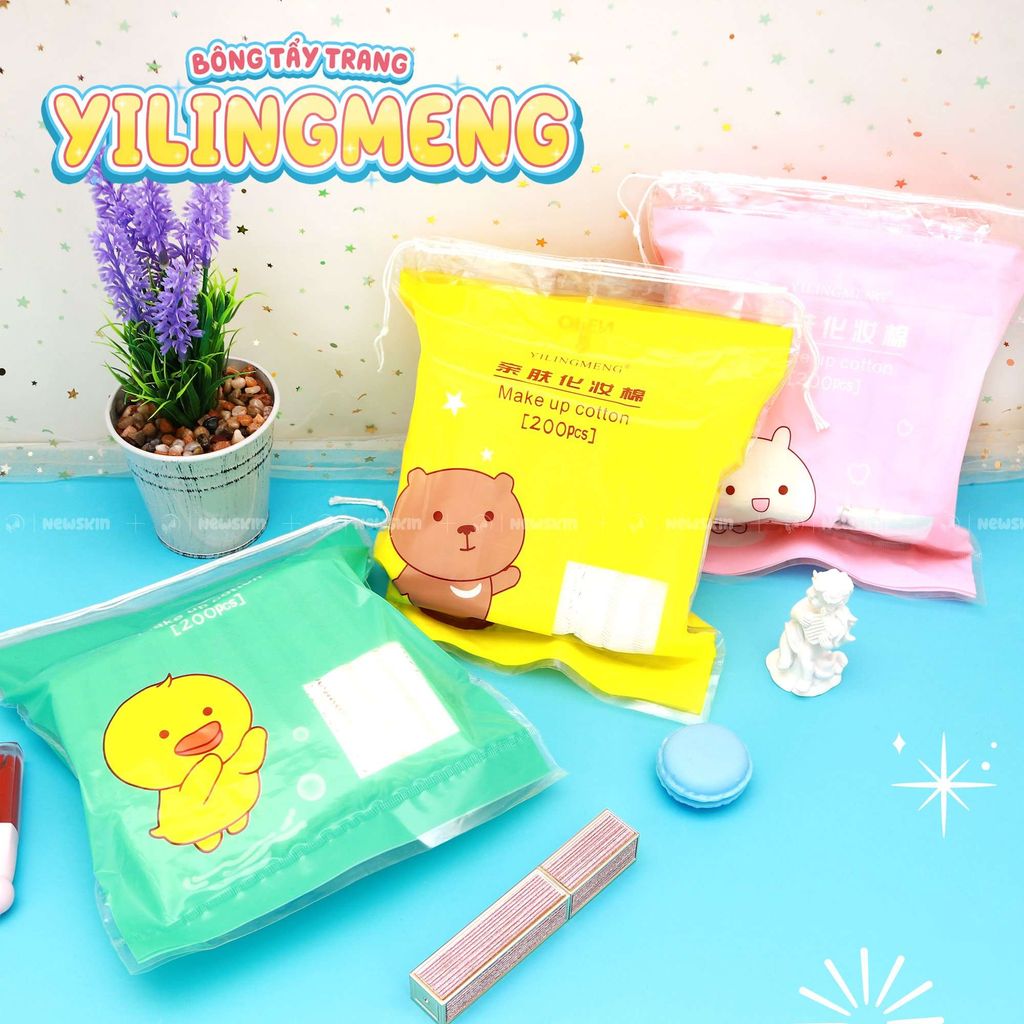 Bông Tẩy Trang Yilingmeng Make Up Cotton ( 200 miếng)