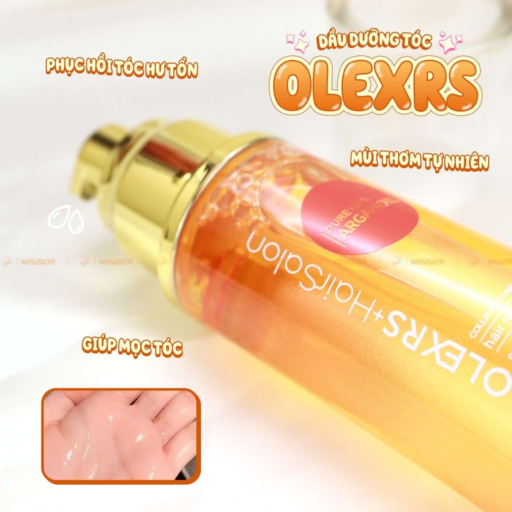 Tinh Dầu Dưỡng Tóc Olexrs Hair Salon Argan Oil Collagen Complex Hair Repair Oil 80ml