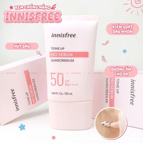 Kem Chống Nắng Innisfree Tone Up No Sebum Suncreen 50ml