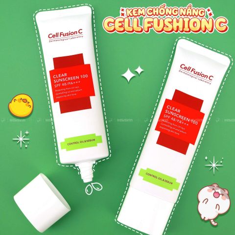 Kem Chống Nắng Cell Fusion C Clear Sunscreen 100 SPF48 PA+++ 50ml - Control Oil & Sebum