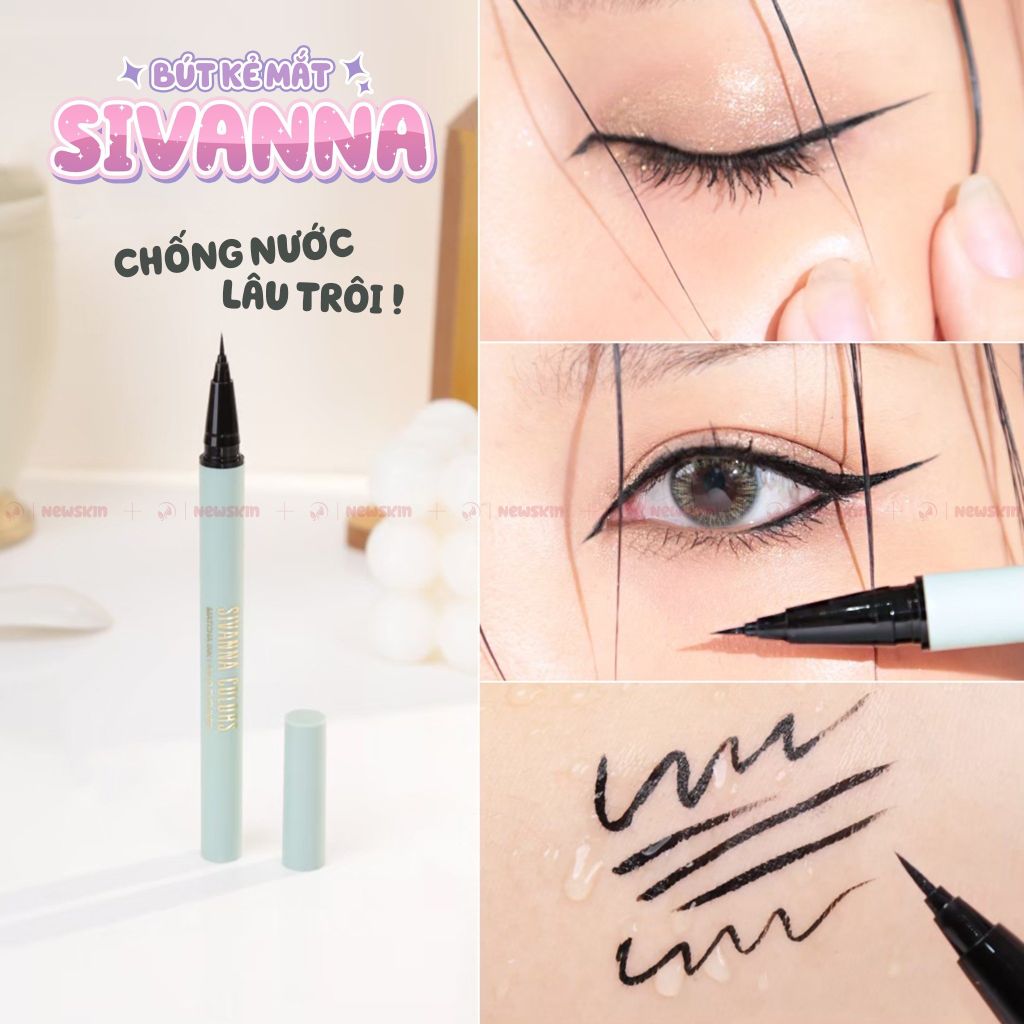 Bút kẻ mắt nước Sivanna Colors Matcha Ink Liquid Eyeliner Long Lasting Waterproof