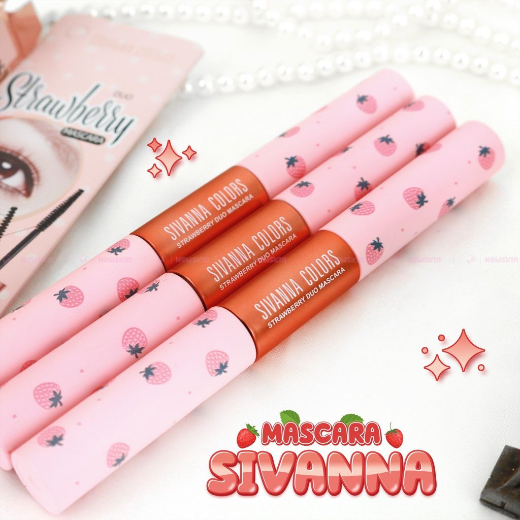 Mascara 2 đầu làm dài và dày mi Sivanna Colors Strawberry Duo HF9035