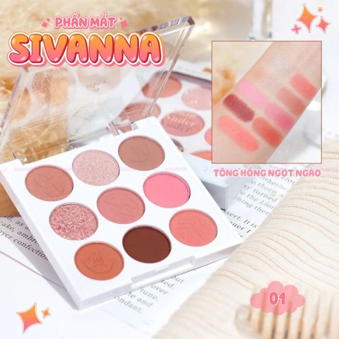 Phấn mắt 9 ô Sivanna Colors Be My Perfect Multi Palette Mini HF198