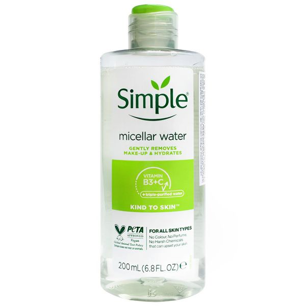 Nước Tẩy trang Simple Micellar Cleansing Water (removes make up) 200ml