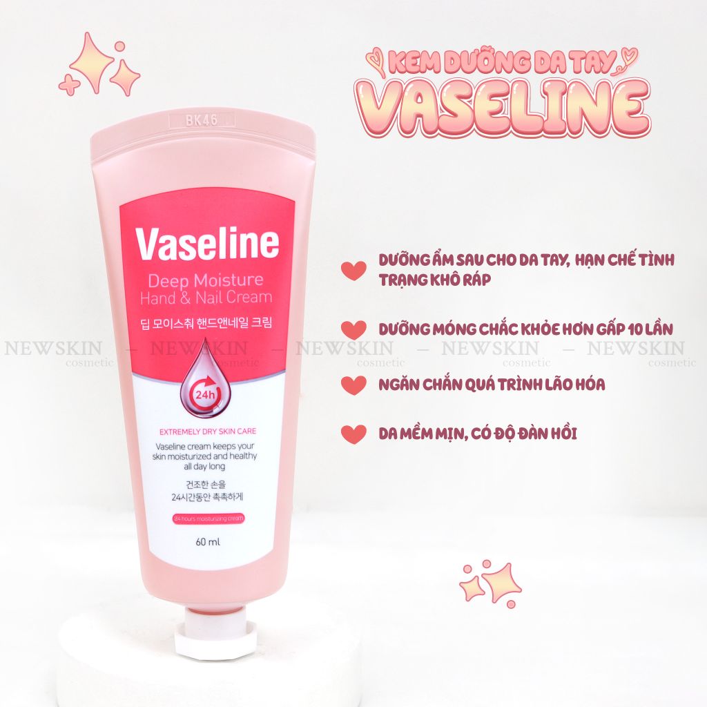 Kem Dưỡng Da Tay Vaseline 24h Deep Moisture Hand & Nail Cream