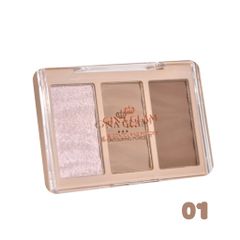 Phấn Tạo Khối 3 Ô Gina Glam Natural Light And Shadow Three Color Contour Powder