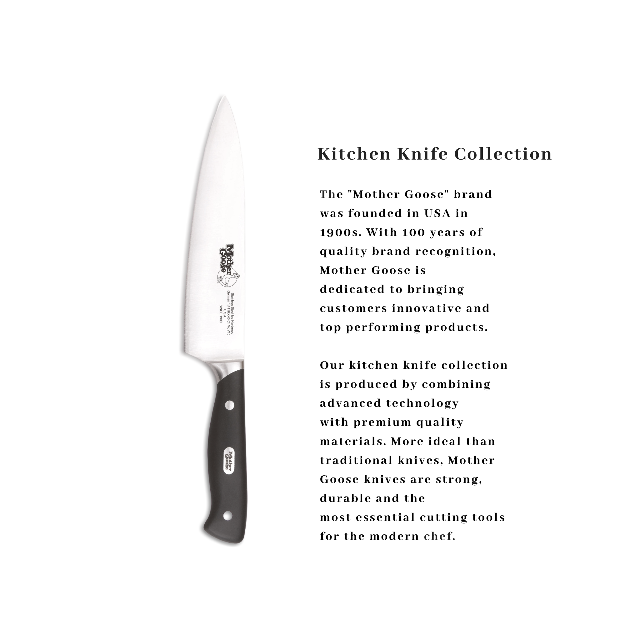 MOV STEEL CHEF'S KNIFE 8 INCH