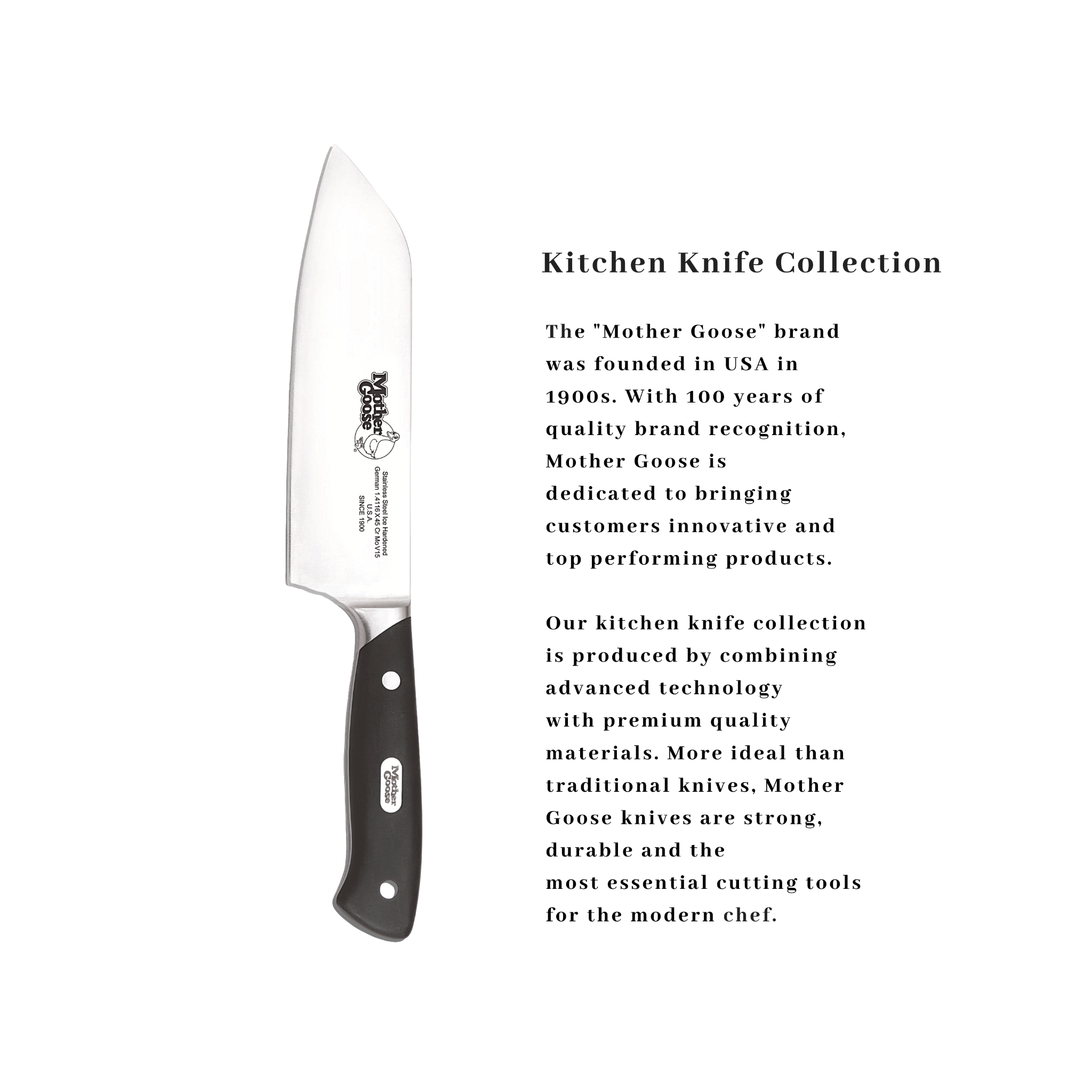 MOV STEEL SANTOKU KNIFE 6.5 INCH