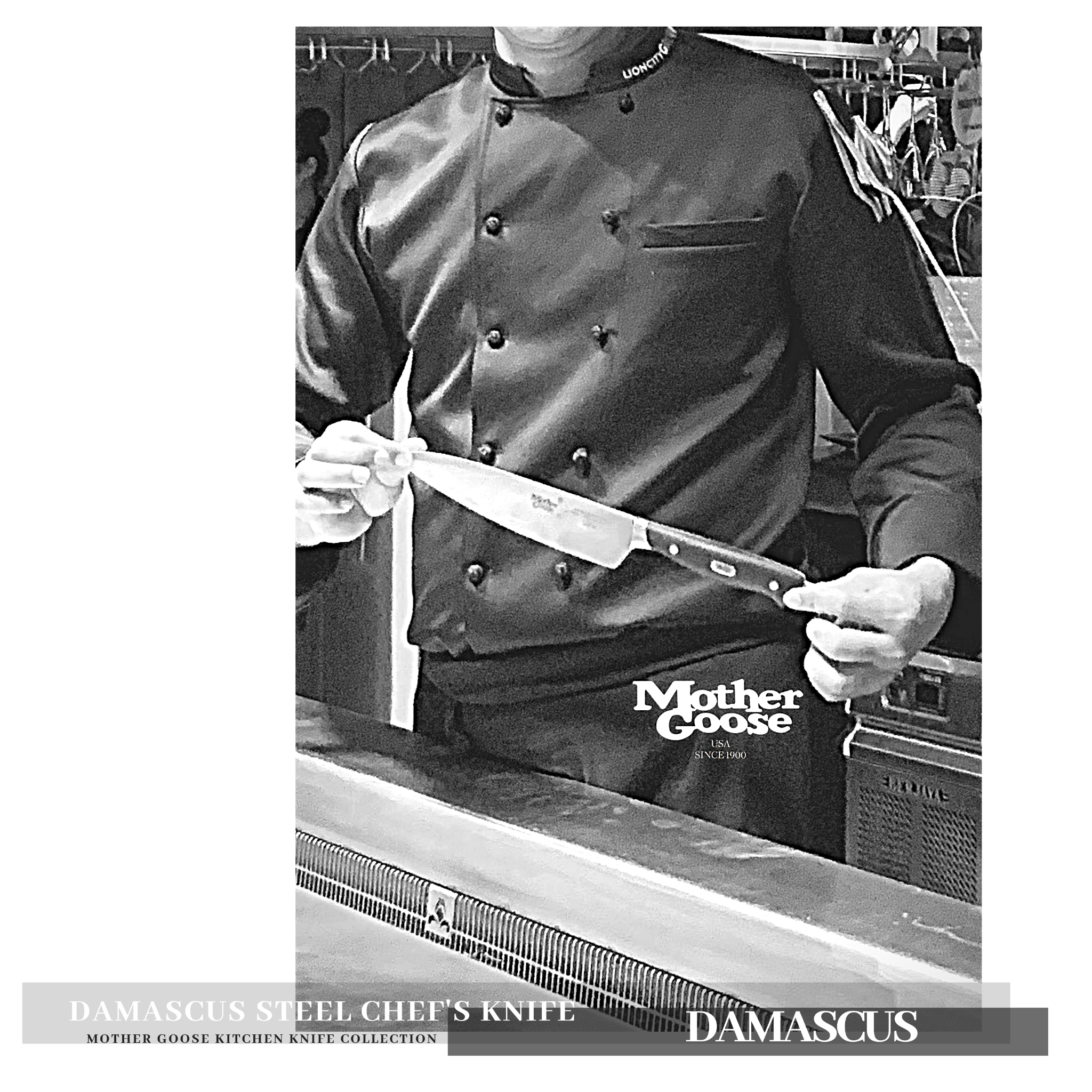 DAMASCUS STEEL CHEF'S KNIFE 8 INCH