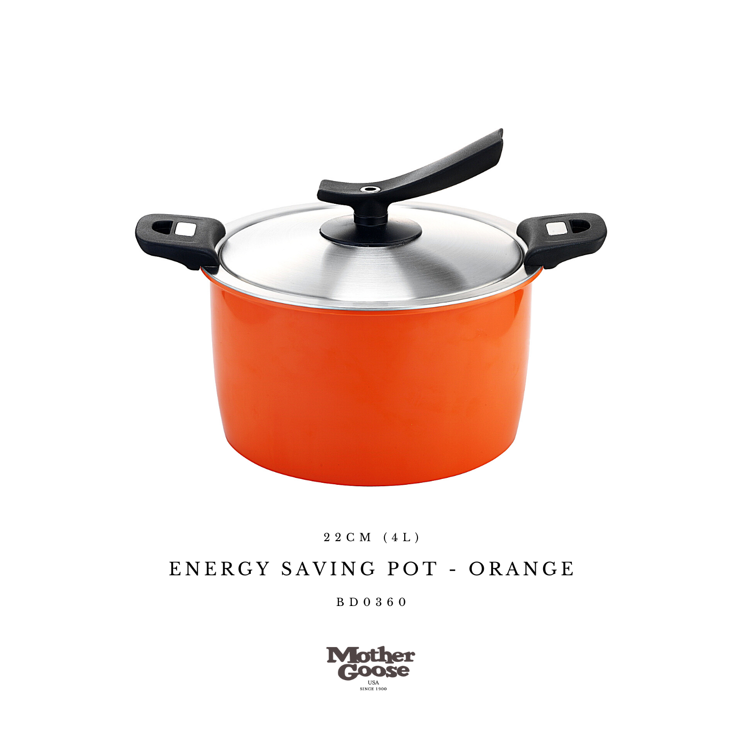 ENERGY SAVING POT-ORANGE 22CM