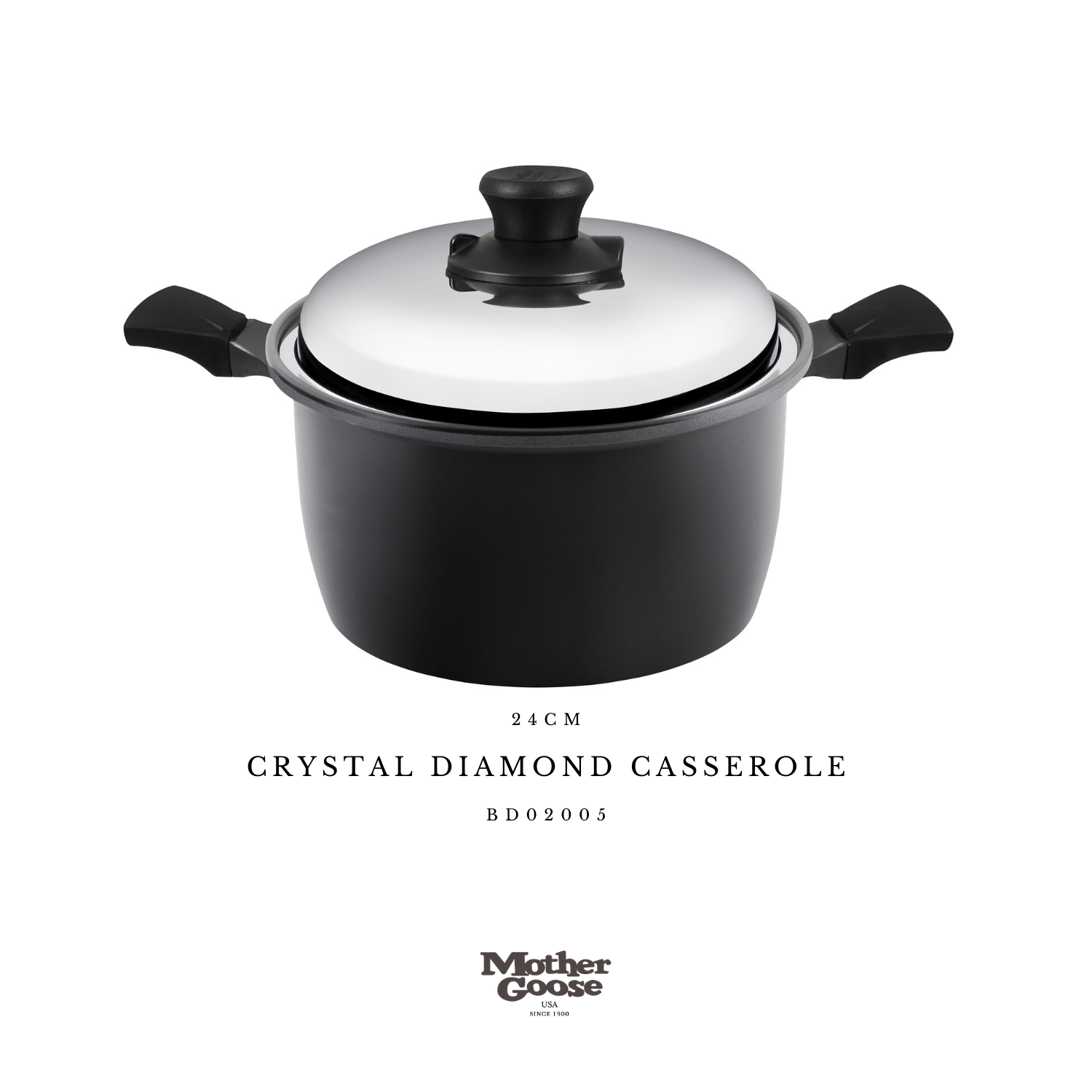 CRYSTAL DIAMOND CASSEROLE 24CM