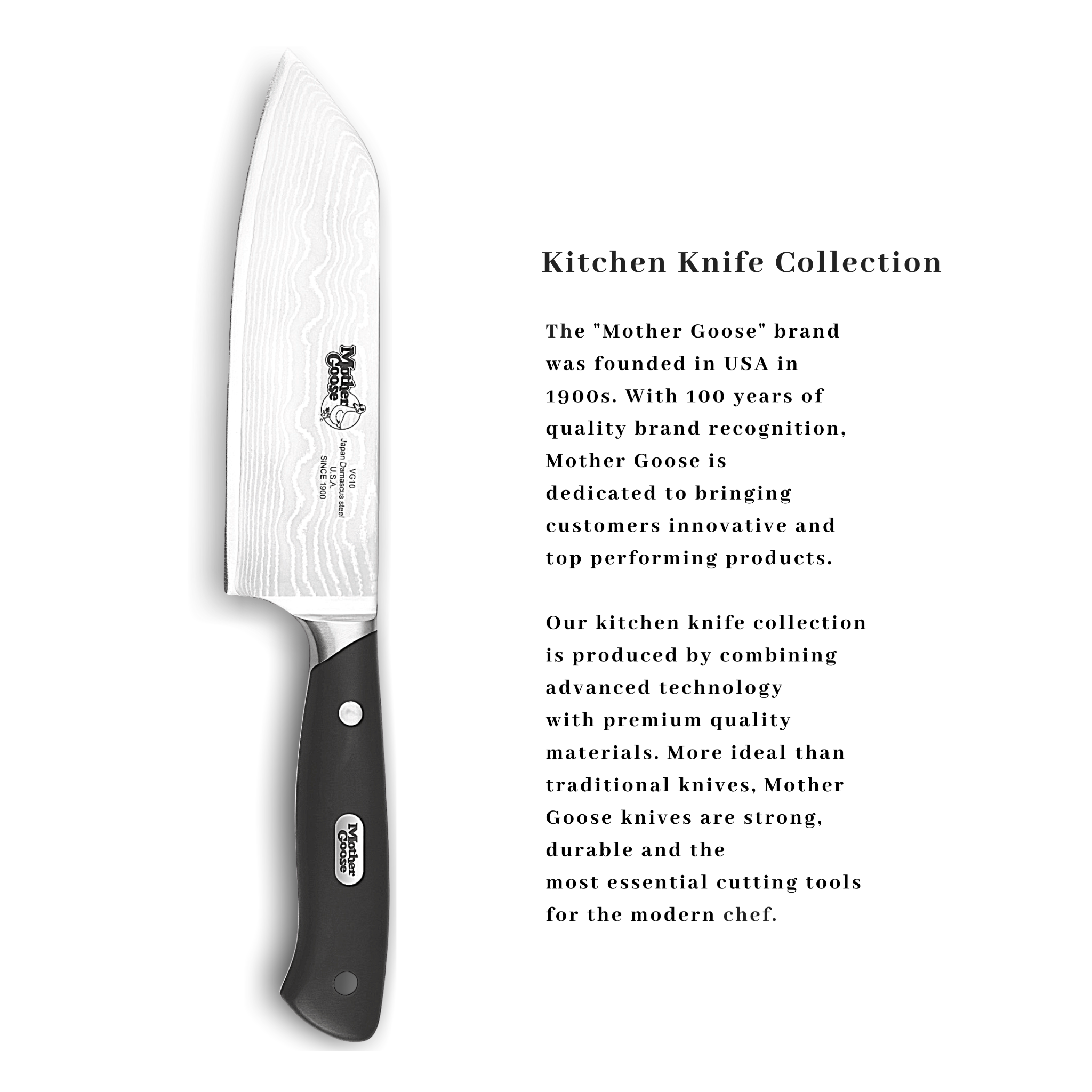DAMASCUS STEEL SANTOKU KNIFE 6.5 INCH
