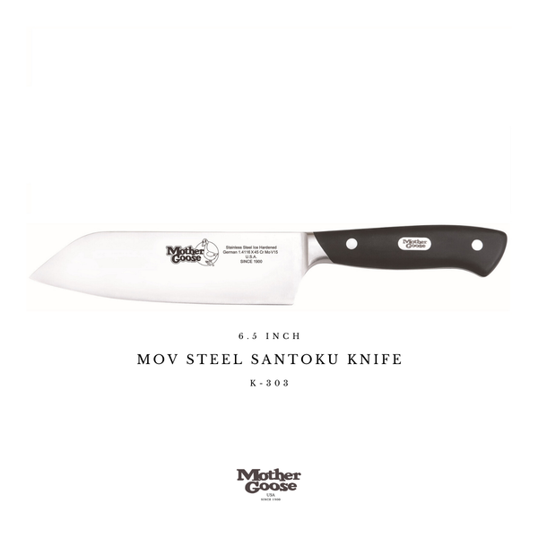  MOV STEEL SANTOKU KNIFE 6.5 INCH 