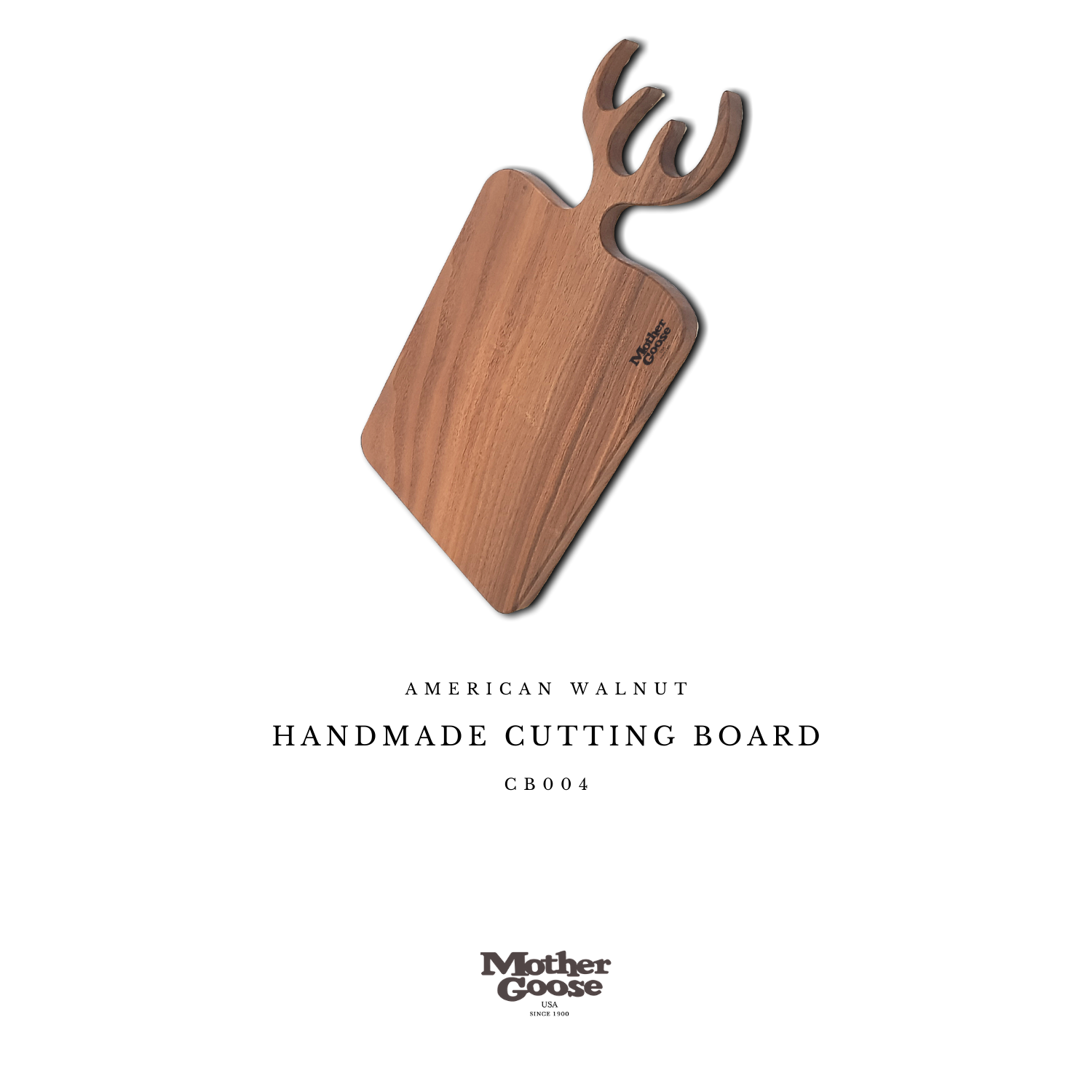 WALNUT CUTTING & SERVING BOARD - ANTLER